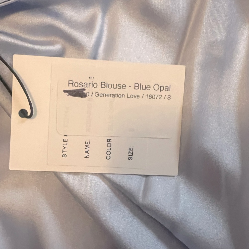 Generation Love Rosario Blouse in Blue Opal. Small. NWT. - Picture 7 of 9